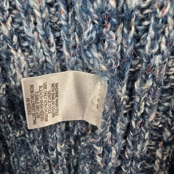 Love By Design Womens Marled Open-Front Sweater Blue XS Lightweight Cotton Blend - Picture 4 of 6